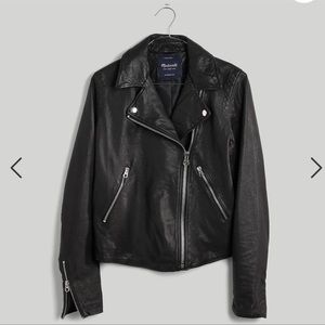 ✨✨✨ Madewell black leather jacket NWOT ✨✨✨